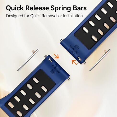 ISABAKE Watch Band for Garmin Vivoactive 4/Forerunner 265/Forerunner 255/Venu 3/Venu 2, 22mm Quick Release Silicone Replacement Band in Saudi Arabia