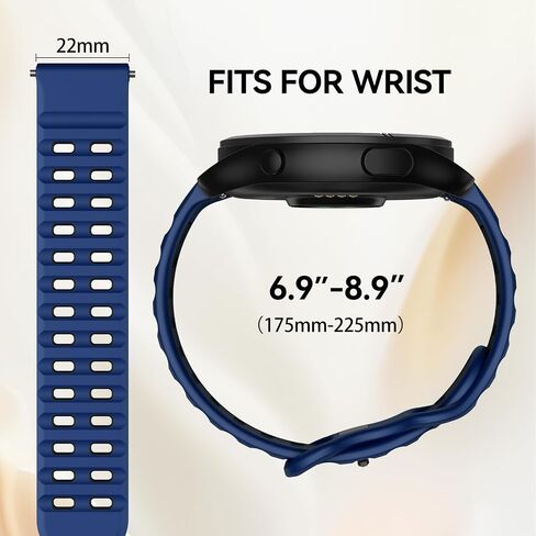 ISABAKE Watch Band for Garmin Vivoactive 4/Forerunner 265/Forerunner 255/Venu 3/Venu 2, 22mm Quick Release Silicone Replacement Band in Saudi Arabia