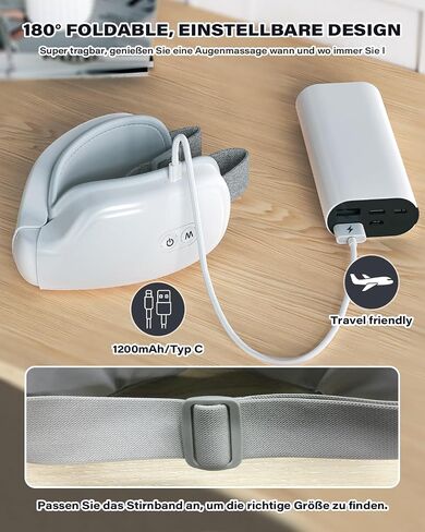 iKristin Eye Massager,Eye Mask with Bluetooth Music,Voice Controlled Eye Massager with Heat,Relax Eye Fatigue and Improve Sleep,Foldable Eye Massager for Men and Women Ideal Gift in Saudi Arabia