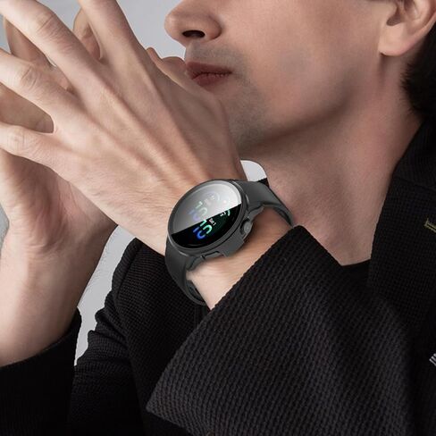 متوافق مع Garmin Vivoactive 6 CASE ، غطاء محكم الكمبيوتر الشخصي الشامل+حامي شاشة الزجاج المقسّر HD لـ Garmin Vivoactive6 Smart Watch (Clear+Black+Blue+Silver+Green) in Kuwait