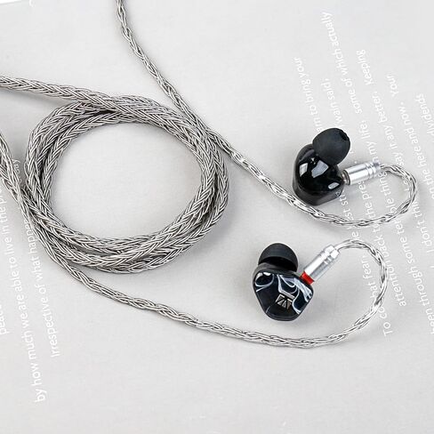 KBEAR ST24 Plus 2M 2PIN IEM Cable in Ear Monitor Cable with 3.5mm Silver-Plated Plug for KZ ZS10PRO/Castor/EDX PRO/ZSN PRO X/ZAR/AS24/ES4/ZAS/AS16,CCA CRA/C10/C12 (3.5MM, Silver, 2 PIN) in Saudi Arabia