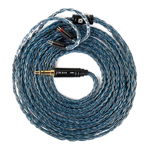 KBEAR ST24 Plus 2M 2PIN IEM Cable in Ear Monitor Cable with 3.5mm Silver-Plated Plug for KZ ZS10PRO/Castor/EDX PRO/ZSN PRO X/ZAR/AS24/ES4/ZAS/AS16,CCA CRA/C10/C12 (3.5MM, Silver, 2 PIN) in Kuwait