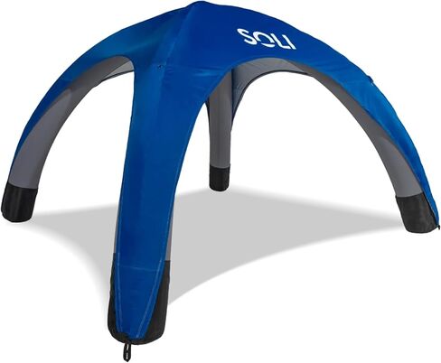SOLI: Air Canopy 12' - Ultra Marine Blue - Outdoor & Beach Self-Inflating Sun Tent, Shade Wall, UPF 50+, Pump-Stakes, Lightweight & Portable, Backpack in Saudi Arabia