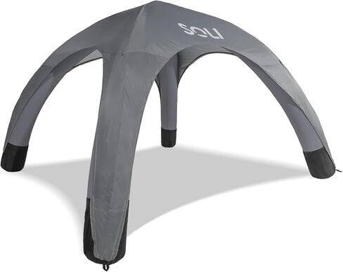 SOLI: Air Canopy 12' - Ultra Marine Blue - Outdoor & Beach Self-Inflating Sun Tent, Shade Wall, UPF 50+, Pump-Stakes, Lightweight & Portable, Backpack in Saudi Arabia
