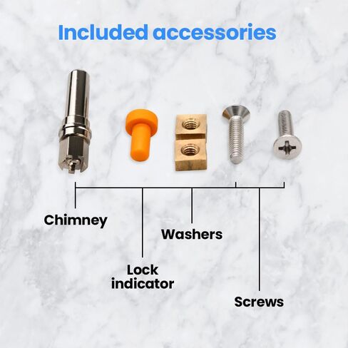 مجموعة مقبض بديلة متوافقة مع Fagor Rapid Express 99 طباخ ضغط | يتضمن صمام منظم الضغط ، والبراغي والغطاء (حجم خيط المداخن: 0.23 بوصة) in Kuwait