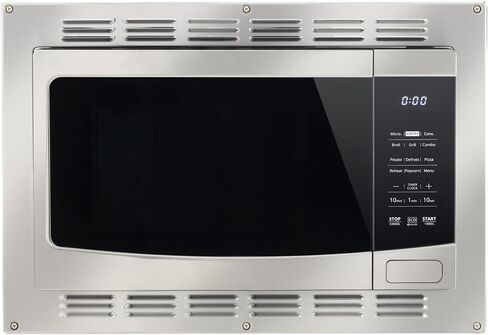 RecPro RV Kitchen Air Fryer & Convection Microwave with Trim Kit | 1.0 Cu. Ft. | 120V | 6 Cooking Modes (Stainless Steel) in Saudi Arabia