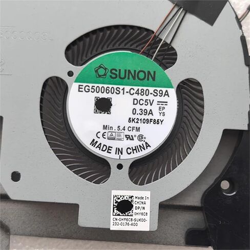 1PCS0HY6C8 058FXF for Latitude 5511 Precision 3551 Cooling Fan Cooler Fan Heatsink HY6C8 CN-0HY6C8 58FXF CN-058FXF(CN-0HY6C8) in Kuwait