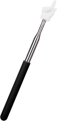 Extendable Finger Pointer Stick, School Collapsible Telescoping Long Hand Pointing Stick, Classroom Must Have Supplies Essentials, Black in Saudi Arabia