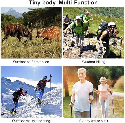 Adjustable Walking Trekking Sticks - Lightweight Collapsible Aluminum Hiking Poles With EVA Foam Handles for Women & Men in Kuwait