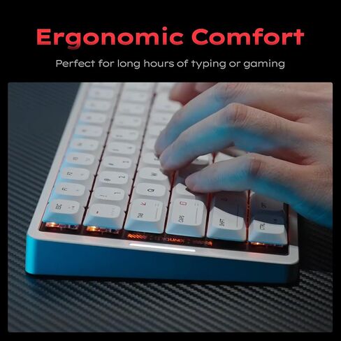 IQUNIX MQ80 Low Profile Mechanical Keyboard for Work and Gaming Tri Mode Wireless Wired CNC Aluminum Hot Swappable RGB Backlit Long Battery Life VIA Support (Silver) in Kuwait
