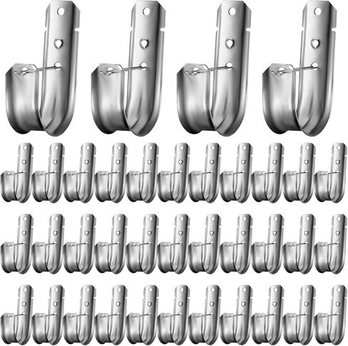 2-Inch 200 Pcs Cable Support, J Hooks Heavy Duty Galvanized Steel Cable Hook Wire Management J Hooks for Attaching Wall Mounting to Vertical Surfaces, Silver in Kuwait