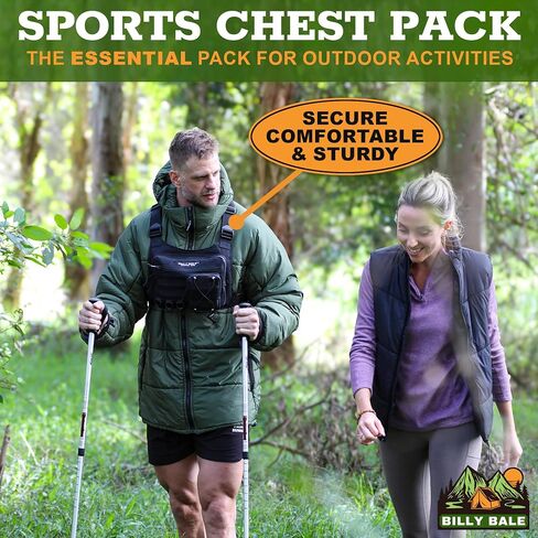 Sports Chest Bag – Lightweight, Outdoor Water-Resistant Adjustable EDC Front Tactical Pack for Hunting, Hiking, Running, Cycling, Travel - Compact & Durable Vest For Men & Women in Saudi Arabia