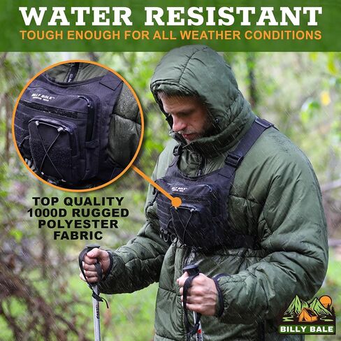 Sports Chest Bag – Lightweight, Outdoor Water-Resistant Adjustable EDC Front Tactical Pack for Hunting, Hiking, Running, Cycling, Travel - Compact & Durable Vest For Men & Women in Saudi Arabia