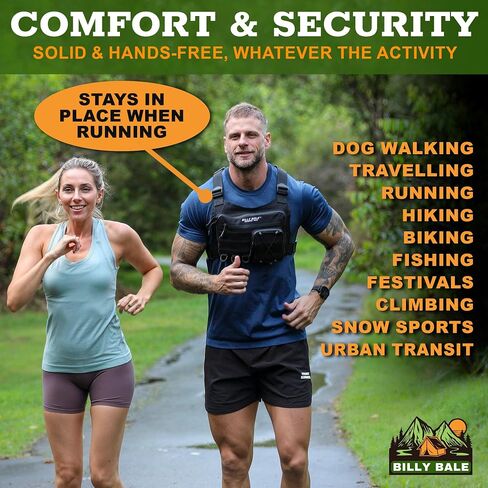 Sports Chest Bag – Lightweight, Outdoor Water-Resistant Adjustable EDC Front Tactical Pack for Hunting, Hiking, Running, Cycling, Travel - Compact & Durable Vest For Men & Women in Saudi Arabia