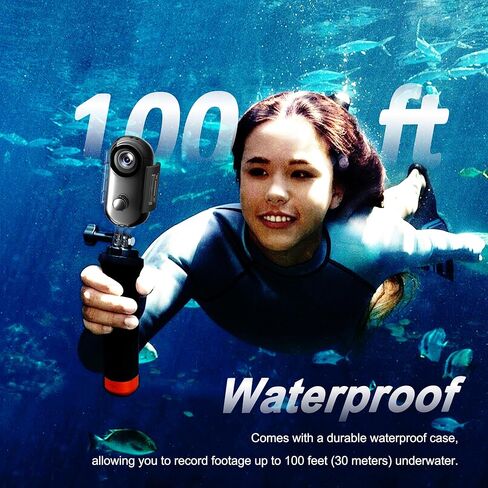 4K Mini Body Camera 128GB - Action Body Cam مع الصوت والفيديو - يدي الإبهام مجانًا مسجّل للماء الكاميرات القابلة للارتداء - POV Worn Portable Camcorder - للعمل in Kuwait