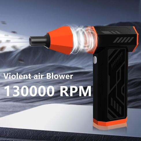 AIR AIR DUSTER-130000RPM DUTER AIR ELECTRY COMPLICENT CONCELING CLEANING CLEANTING ， 4 سرعات توربو مروحة توربو قابلة لإعادة الاستخدام القابلة لإعادة الاستخدام للسيارة وسرير الهواء والهواء في الهواء الطلق والمنزل in Saudi Arabia