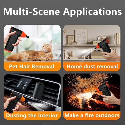 AIR AIR DUSTER-130000RPM DUTER AIR ELECTRY COMPLICENT CONCELING CLEANING CLEANTING ， 4 سرعات توربو مروحة توربو قابلة لإعادة الاستخدام القابلة لإعادة الاستخدام للسيارة وسرير الهواء والهواء في الهواء الطلق والمنزل in Saudi Arabia