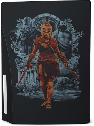 Head Case Designs Officially Licensed Assassin's Creed Alexios With Spear Odyssey Artwork Vinyl Faceplate Sticker Gaming Skin Decal Cover Compatible With Sony PlayStation 5 PS5 Disc Edition Console in Saudi Arabia