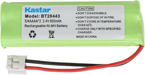بطارية Kastar cordless (2 حزمة) ، Ni-MH 2.4v 800mAh ، بديل لـ BT-18443 BT-28443 89-1337-00-00 VTech LS-6115 LS-6117 LS-6125 LS6126 LS6225 WIRELIS in Saudi Arabia