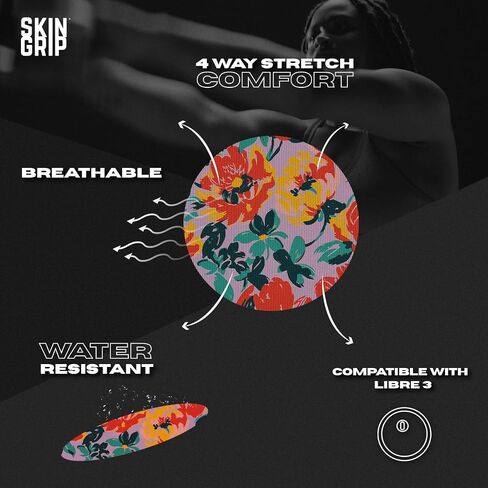 رقع Skin Grip CGM لـ Freestyle Libre 3 (20 قطعة)، مقاومة للماء والعرق لمدة 10-14 يومًا، شريط لاصق مقطوع مسبقًا، حماية مستمرة لمراقبة الجلوكوز (وردي) in Kuwait