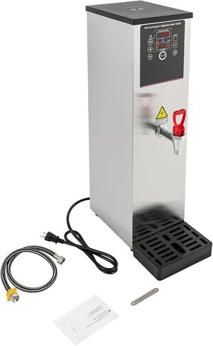 غلاية المياه التجارية 2500W التدفئة الأوتوماتيكية موزع المياه موزع الطاولة غلاية المياه للشاي والمقاهي والمطاعم والمنازل والمكاتب 15L أسود/فضية (أسود) in Kuwait