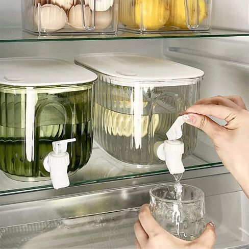 Large Acity Be Drink Dispenser with Faucet, Proof Cold Kettle for Home - Transparent e, Food Ade and Thickened, C Kettle for Parties and Events (Green) in Saudi Arabia
