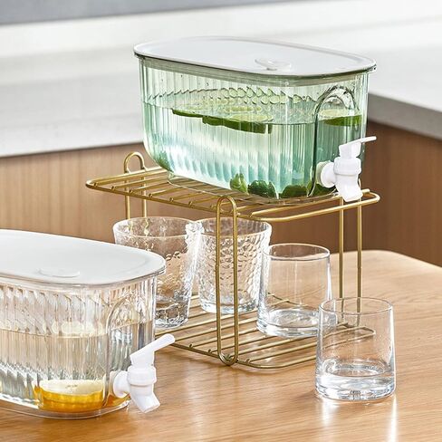Large Acity Be Drink Dispenser with Faucet, Proof Cold Kettle for Home - Transparent e, Food Ade and Thickened, C Kettle for Parties and Events (Green) in Saudi Arabia
