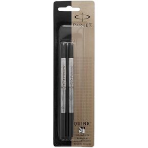 PARKER QUINK Rollerball Pen Ink Refill, Fine, Blue, 1 Count