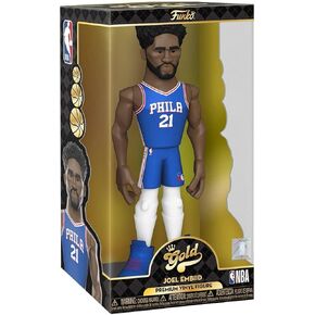 Funko Gold Vinyl: NBA - Joel Embiid, Philadelphia 76ers, 12 Inch Premium Vinyl Figure with Chase (Styles May Vary)