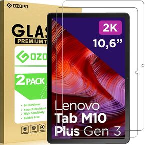 [2 Pack] Screen Protector Compatible with Lenovo Tab M10 Plus (3rd Gen) 10.61 inch, 9H Hardness Tempered Glass for Lenovo Tab M10 Plus 3rd Gen TB-125F/ TB-128F in Kuwait