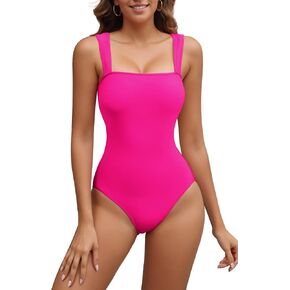 ملابس سباحة نسائية من قطعة واحدة ملابس سباحة للتنحيف والتحكم في البطن ملابس سباحة لطيفة برقبة مربعة رافعة للصدر مونوكيني لباس سباحة in Kuwait