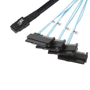 Heretom 2pcs External Mini SAS 28AWG Male 26Pin SFF-8088 to Internal Mini SAS Male 36Pin SFF-8087 Data Cable 1M 3.3feet