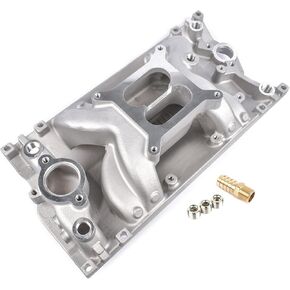 GELUOXI Dual Plane Vortec Air Gap Intake Manifold Replacement for Small Block Chevy SBC V8 283 307 350 327 1996-2002 52028, 226019, 8502, 2028, 22028