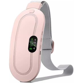 Heating Massage Pad for Menstrual Cramps Relief,Portable Fast Heating Pad for Belly/Back with Belt,Cordless,3 Adjustable Temperature and 3 Massage Modes,Gifts for Girl＆Women,Pink in Kuwait