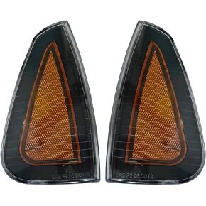 Side Marker Turn Signal Corner Light Assembly w/Bulbs Compatible with 2005 2006 2007 2008 2009 2010 Dodge Charger Replaces CH2550124 CH2551126(Amber Lens)