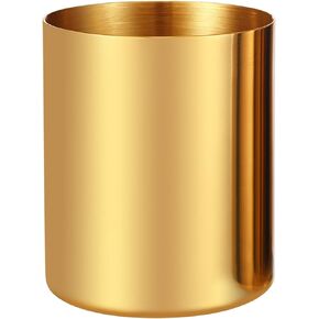 Gold Pen Holder for Desk, SUS304 Stainless Steel Pen Organizer for Desk, Pencil Holder,Pencil Cup,Pen Cup,Desktop Stationery Organizer