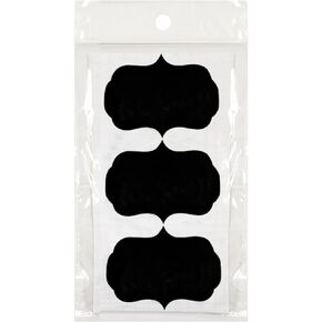 Wrapables Set of 36 Chalkboard Labels/Chalkboard Stickers for Organizing, Labeling, Gift Tags, Drink/Wine Markers, and Weddings - 3.5" x 2.25" Fancy Frame