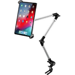 Car Truck Seat Rail Large Tablet Mount, woleyi Car Floor Bolt iPad Holder Stand with 360° Rotation Foldable Arm for iPad Pro 12.9, 11, 10, iPad Air, Galaxy Tabs, Surface Pro/Go, More 9.5-14.5" Tablets
