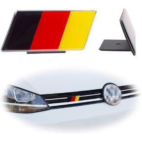 2Pcs/Pair 3D Germany Flag Car Emblem Badge Fit Germany Car Body German Flag Sticker Car Bumper Decoration