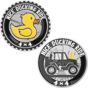 Hicarer 2 Pcs Beach Rated Car Emblem Decal Duck Car Badge 3D Round Automotive Badges 4 x 4 Metal Car Decal Circle Badge Decal Sticker Compatible with Vehicles Trucks Motorcycle Bumper (Beach Rated)