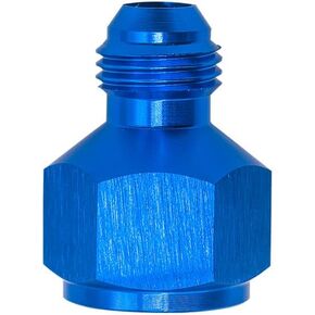 8AN Female to 6AN Male Flare Fitting Reducer Adapter Fitting Aluminum (Black)