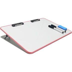 Slant Board for Writing 18" x 12" Dry Erase White Board Workstation, 10-15° Adjustable Working Surface for Optimal Writing and Reading, Magnetic Slant Board for Students & Workers (Black)