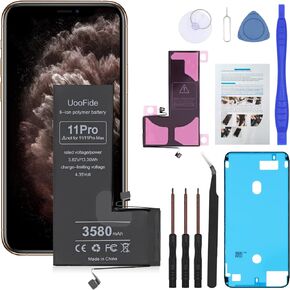 Upgraded Battery for iPhone 11 Pro, High Capacity Replacement iPhone 11 Pro Battery A2160 A2215 A2217 with Professional Repair Tools Kit