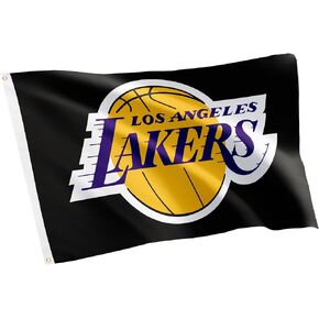 Desert Cactus Los Angeles LA Lakers Flag NBA National Basketball Association 100% Polyester Indoor Outdoor 3x5 feet Flags (Flag L)