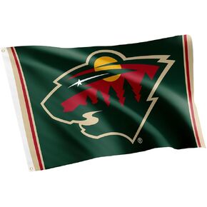 Minnesota Wild Flag NHL 100% Polyester Indoor Outdoor 3x5 feet National Hockey League Team Flags (Flag A)