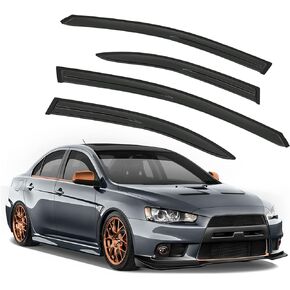 SCITOO Window Visors Outside Mount Window Visor Deflector Rain Guard Compatible with 2008-2017 for Mitsubishi for Lancer 4Pcs Set