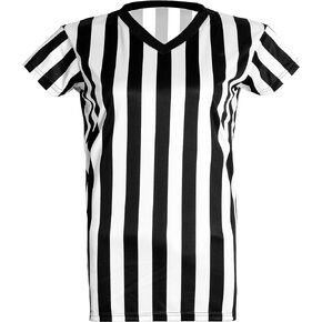 Women's Referee Shirt | Half Sleeve V-Neck Umpire Ref Shirt for Soccer, Baseball, Football