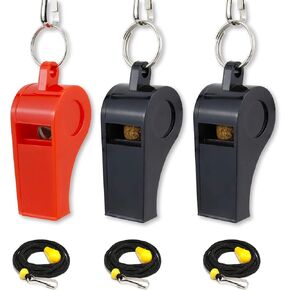 Whistle, Plastic Whistles with Lanyard, Sports Whistle for Coaches, Referees, Lifeguards, Teacheres, Emergency