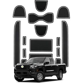 SHAOHAO for 2023 2024 Nissan Frontier Door Slot Mats 2023 2024 Frontier Accessories, for 2022 2023 2024 Nissan Frontier S/SV/Pro-X/Pro-4X Pickup Truck Car Gate Slot Pad Frontier 2024 Cup Holder Mats