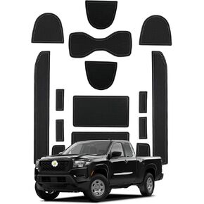 SHAOHAO لـ 2023 2024 Nissan Frontier Door Slot Mats 2023 2024 ملحقات Frontier، لـ 2022 2023 2024 Nissan Frontier S/SV/Pro-X/Pro-4X بيك اب شاحنة بوابة السيارة وسادة الحدود 2024 حامل الأكواب in Kuwait